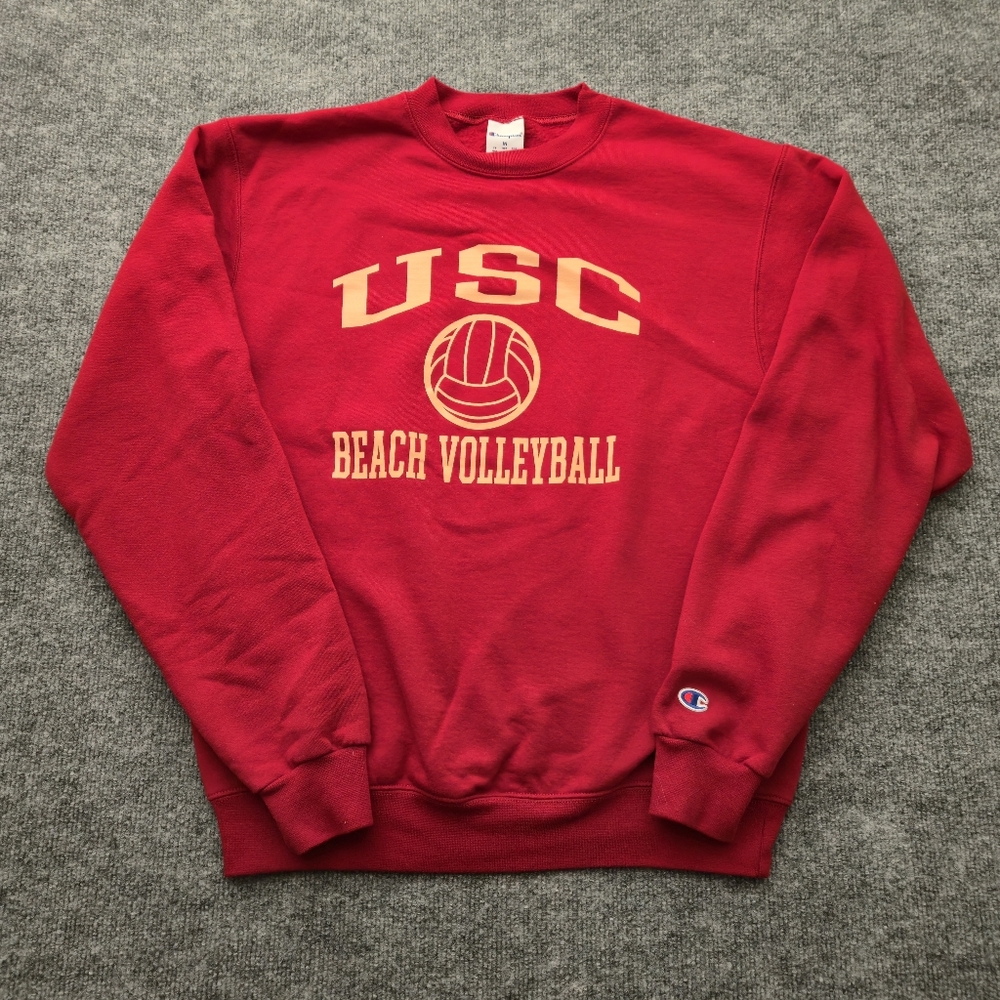 USC Beach Volleyball‎ Champion Crewneck Sweatshirt Red Size Medium